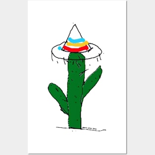 Festive Cactus Posters and Art